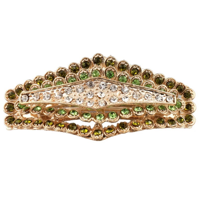 Заколка автоматическая для волос со стразами (9107) вариант 10