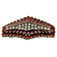 Заколка автоматическая для волос со стразами (9107) вариант 06