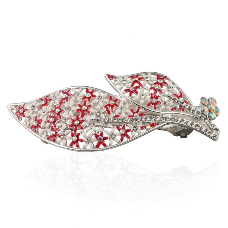 Заколка автоматическая для волос с эмальевым напылением (9324) вариант 03