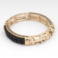 Браслет на руку металлический золотистый (7527)