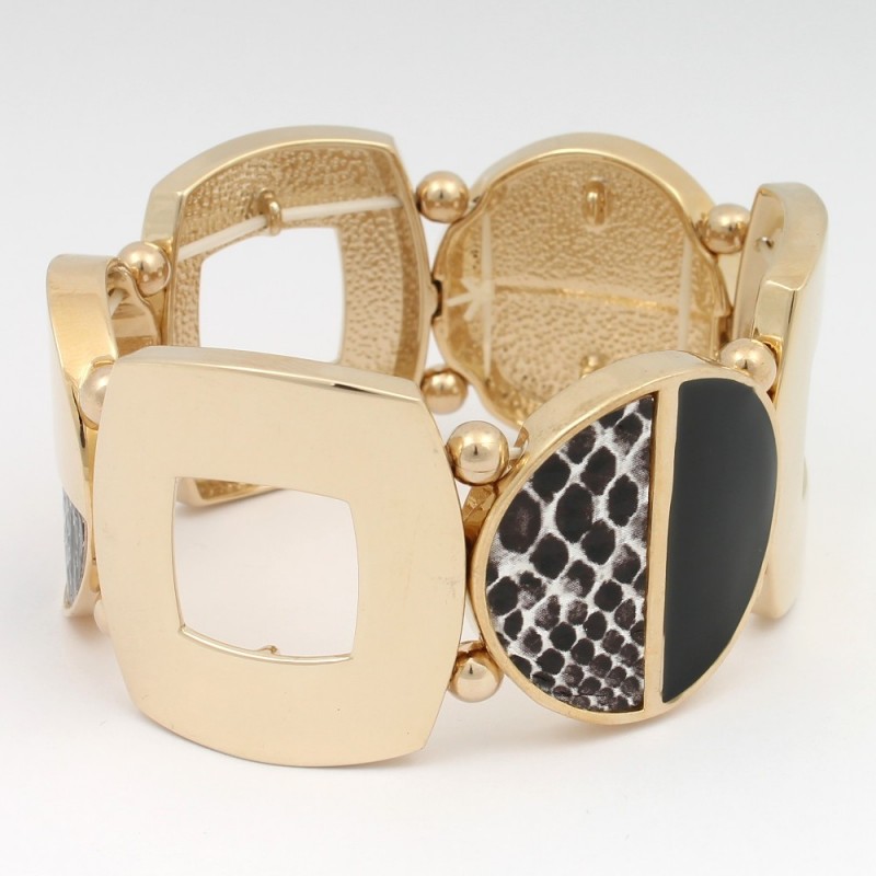 Браслет на руку металлический золотистый (7529)