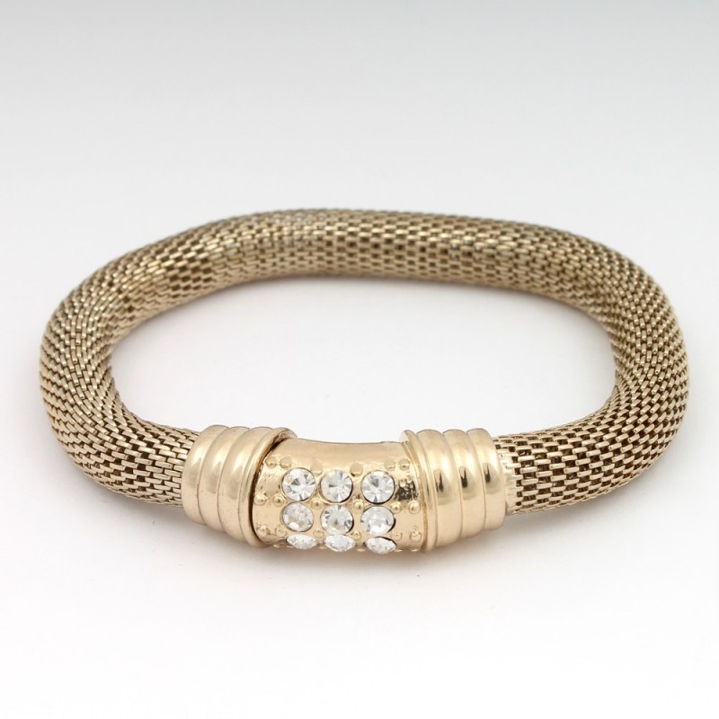 Браслет на руку металлический золотистый (7543)