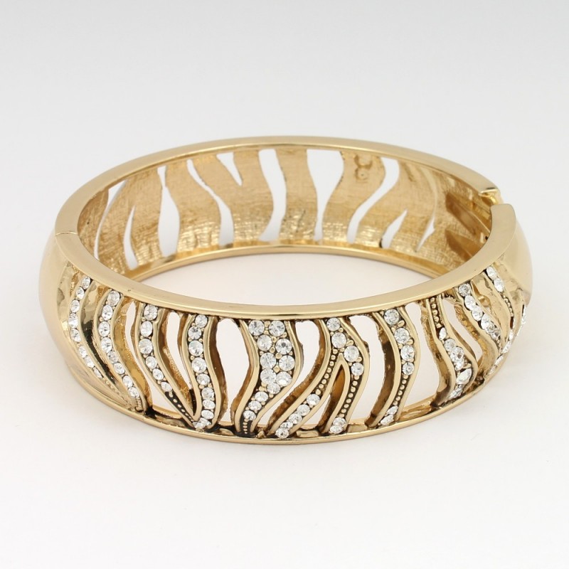 Браслет на руку металлический золотистый (7648)