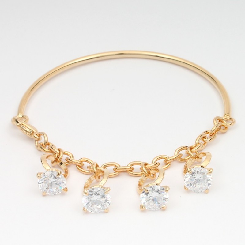 Браслет на руку металлический золотистый (7661)