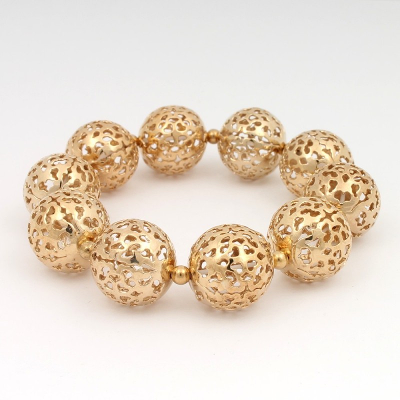 Браслет на руку металлический золотистый (8526)