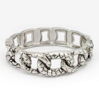 Браслет на руку металлический Цепь серебристый (8540)