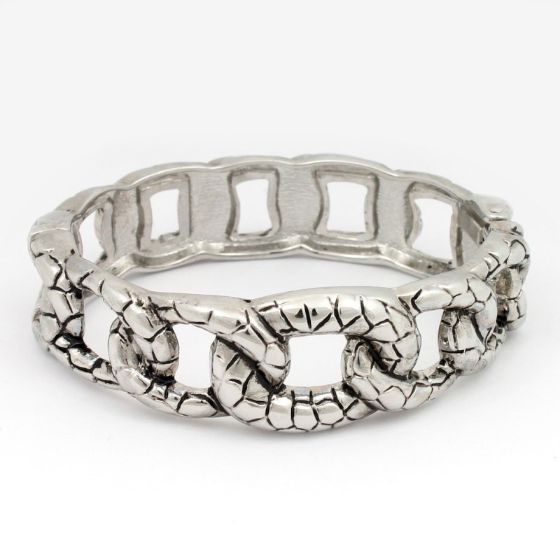 Браслет на руку металлический Цепь серебристый (8540)