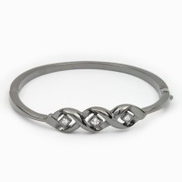 Браслет на руку металлический графитовый (8547)