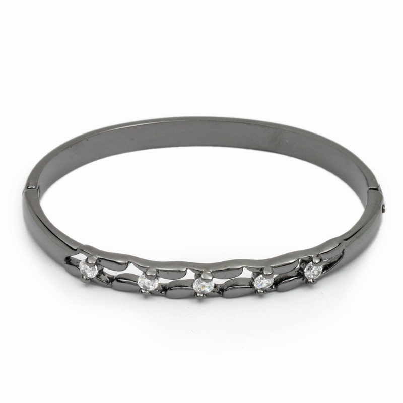 Браслет на руку металлический графитовый (8550)