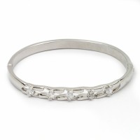 Браслет на руку металлический серебристый (8551)