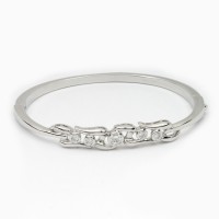 Браслет на руку металлический серебристый (8554)