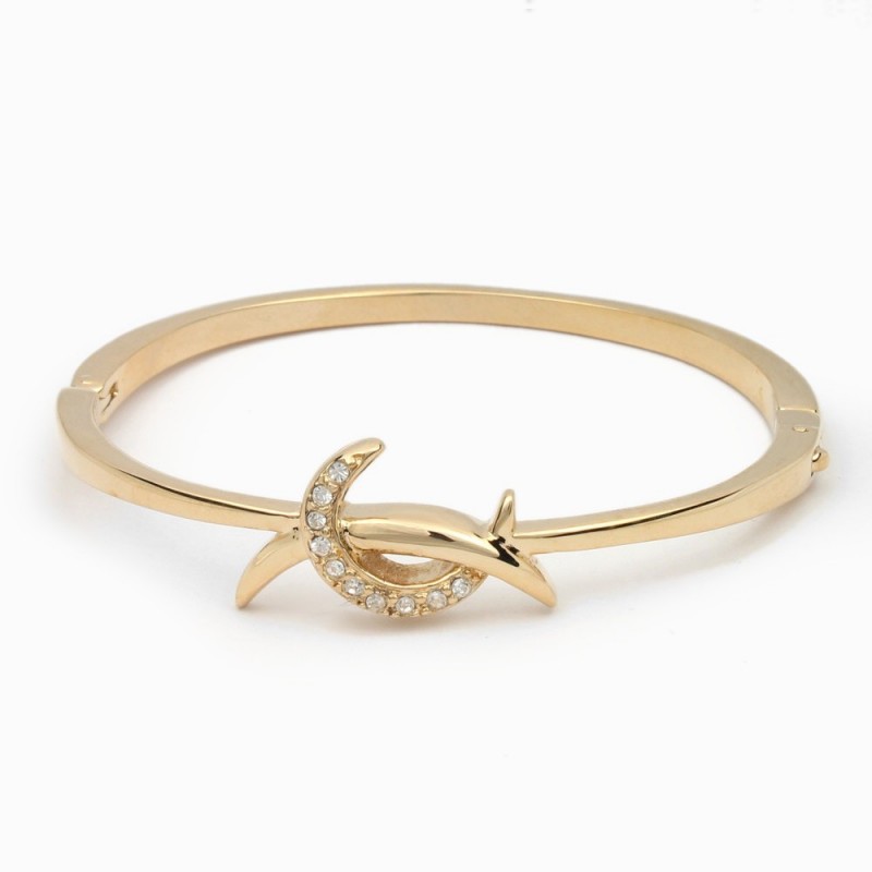 Браслет на руку металлический Луна золотистый (8557)