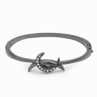Браслет на руку металлический Луна графитовый (8556)