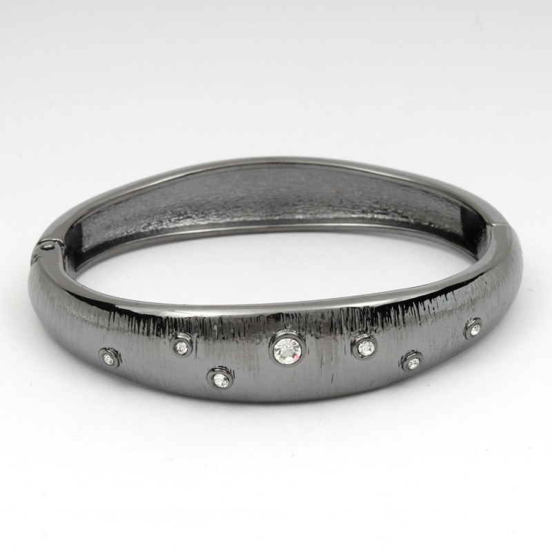 Браслет на руку металлический графитовый (8575)