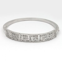 Браслет на руку металлический серебристый (8579)