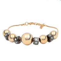 Браслет на руку металлический Шамбала золотистый (10586)