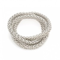 Браслет на руку металлический серебристый (7501)