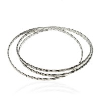 Браслет на руку металлический серебристый (7518)