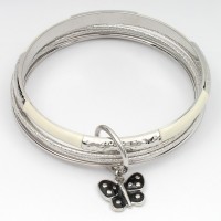 Браслет на руку металлический серебристый (7513) вариант 01