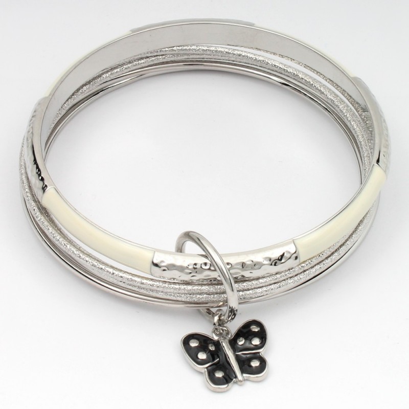 Браслет на руку металлический серебристый (7513) вариант 01