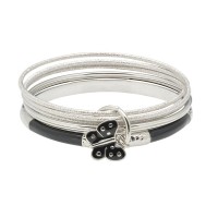 Браслет на руку металлический серебристый (7513) вариант 03