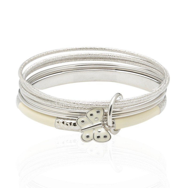 Браслет на руку металлический серебристый (7513) вариант 04