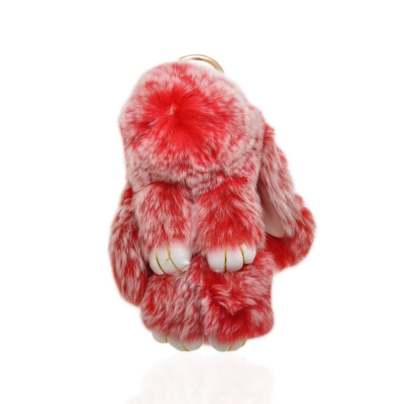 Брелок на ключи кролик из искуственного меха 18см (14608) вариант 03