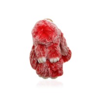 Брелок на ключи кролик из искуственного меха 15см (14705) вариант 03