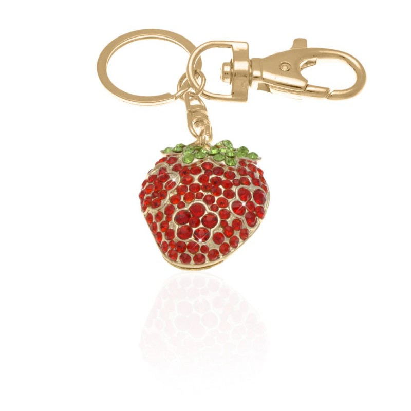 Брелок на ключи Клубника красный (1820) вариант 01