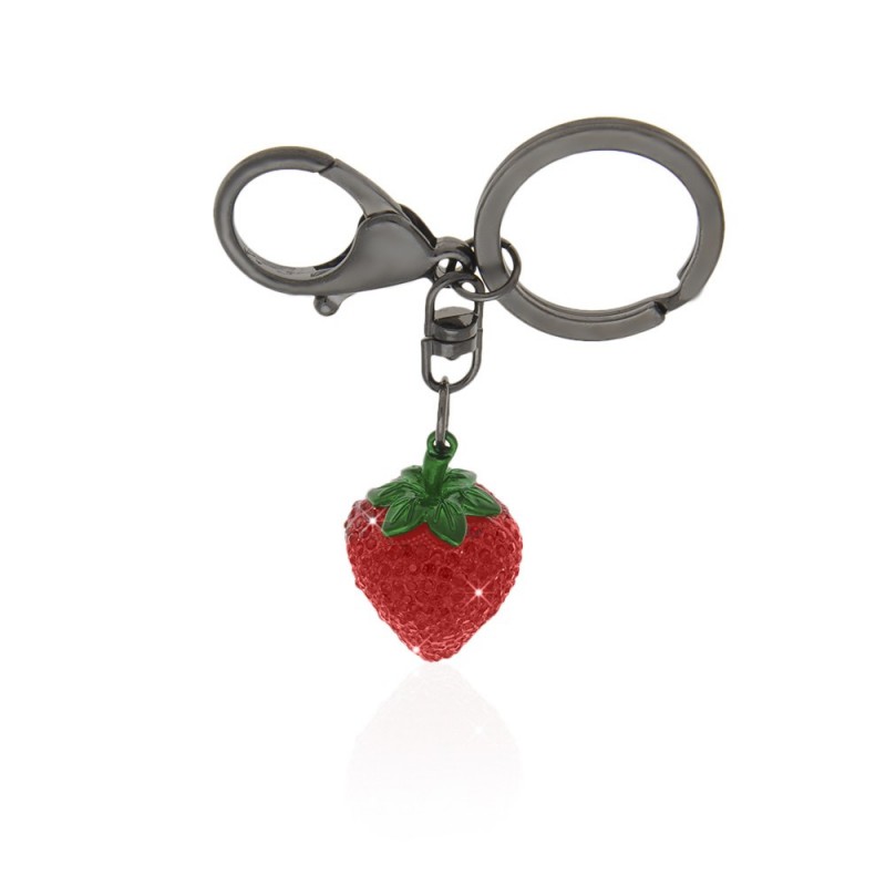 Брелок на ключи Клубника красная (3940)