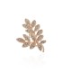Брошка металлическая со стразами Веточки 4.4см (13881)