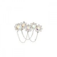 Брошка металлическая со стразами 4.3см (5951) вариант 03