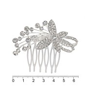 Гребешок-диадема с украшением металлическая (12691)