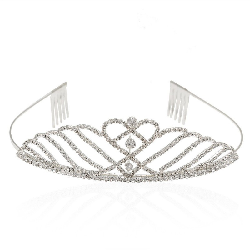 Диадема-обруч с гребнем со старазами металическая (13328)