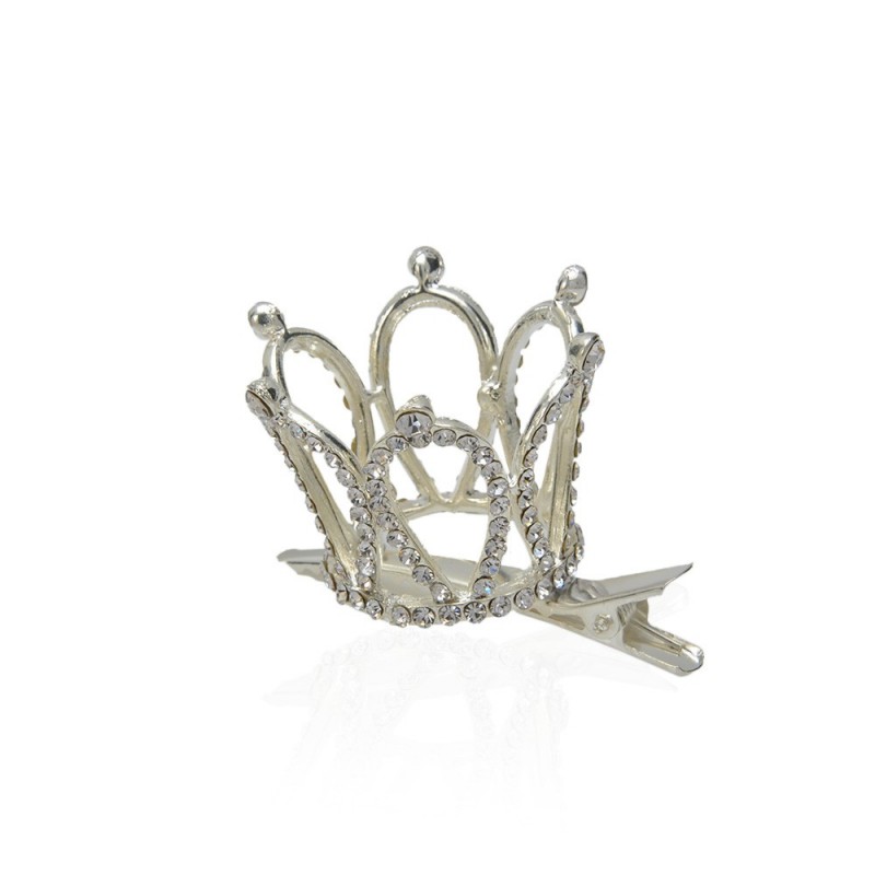 Заколка-уточка с короной металлическая 5.8см (14570) вариант 01