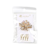 Гребешок-диадема с украшением металлическая (14855) вариант 03