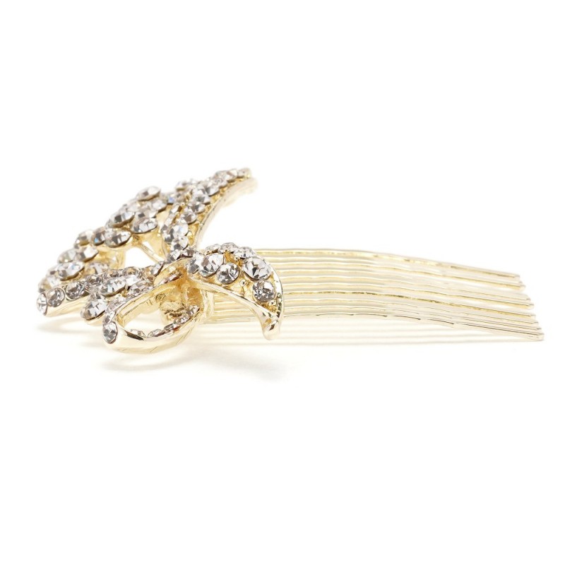 Гребешок-диадема с украшением металлическая (15844)