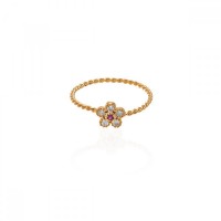 Кольцо со стразами, 16 размер (14883) вариант 02