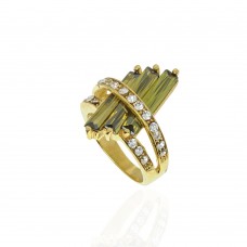 Кольцо со стразами, 16 размер (15002) вариант 06