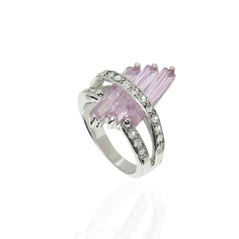 Кольцо со стразами, 16 размер (15002) вариант 02