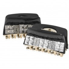 Заколка-краб для волос пластиковая со стразами (10017) вариант упаковка 6шт