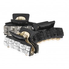 Заколка-краб для волос пластиковая со стразами (10086) вариант упаковка 6шт