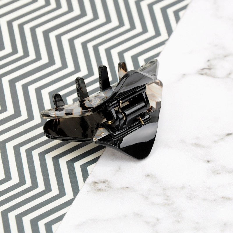 Заколка-краб для волос из французского пластика (10111) вариант 02