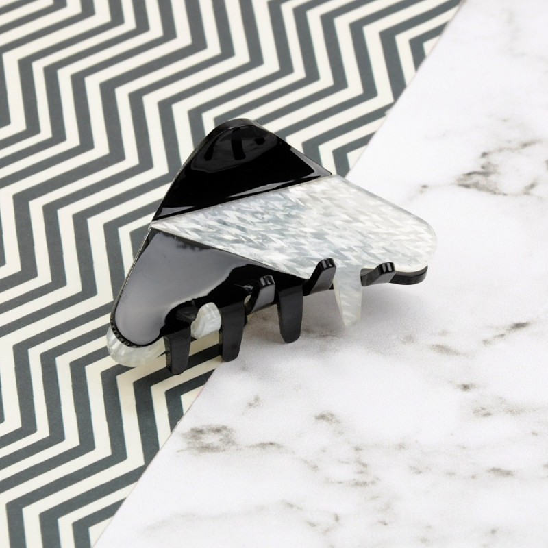 Заколка-краб для волос из французского пластика (10111) вариант 04