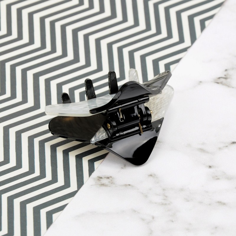 Заколка-краб для волос из французского пластика (10111) вариант 04