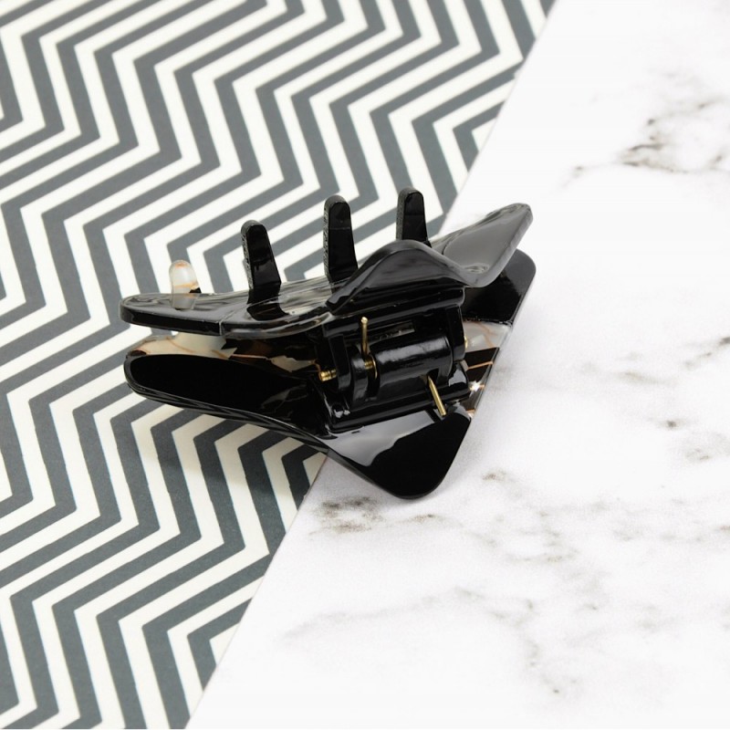 Заколка-краб для волос из французского пластика (10112) вариант 01