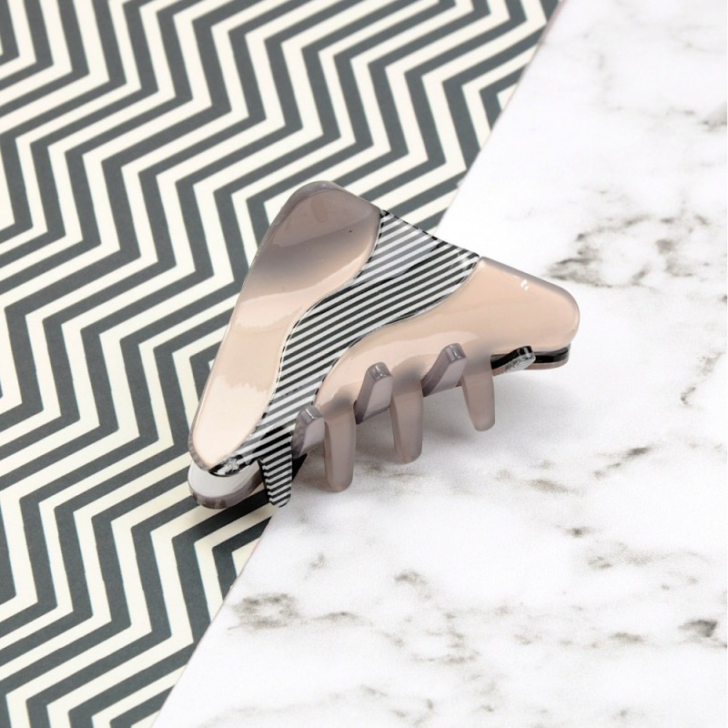 Заколка-краб для волос из французского пластика (10112) вариант 04