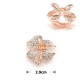 Заколка-краб для волос из металла со стразами 2.9см (12196)