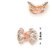 Заколка-краб для волос из металла со стразами 2.4см (12204) вариант 03