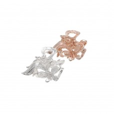 Набор заколок-крабов для волос 12шт серебряные и золотые 12230